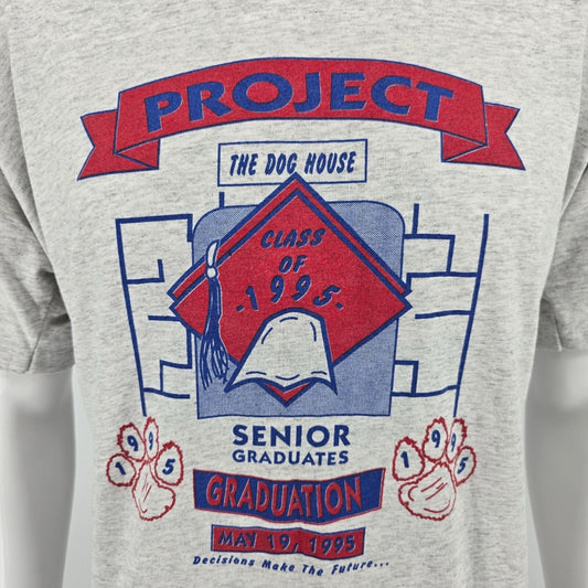 Vintage 1995 Mercer County High School Project Graduation Senior T-Shirt (XL)