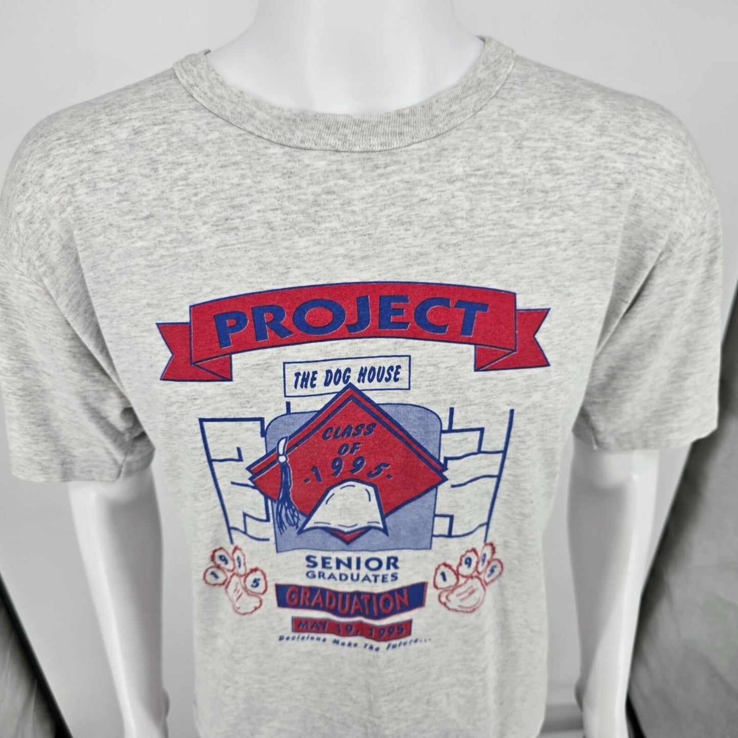 Vintage 1995 Mercer County High School Project Graduation Senior T-Shirt (XL)