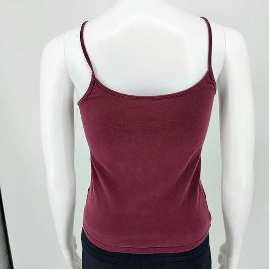 Old Navy Intimates Womens Burgundy Spaghetti Strap Stretch Tank Top (S) *Flawed*