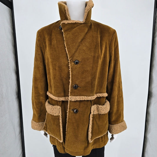 Vintage 1970s William Barry Sherpa Lined Corduroy Ranch Jacket (Size 44/L)