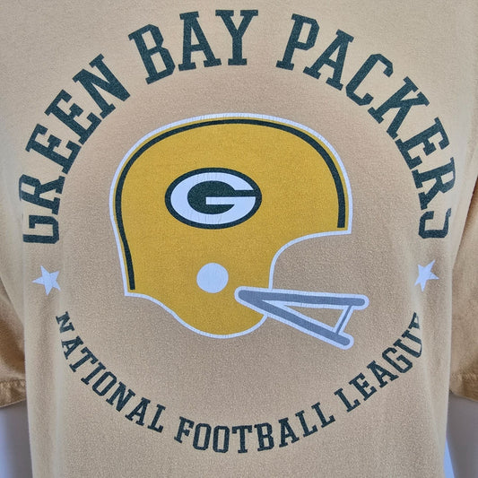 Vintage Y2K Reebok NFL Gridiron Classic Green Bay Packers Helmet T-Shirt (XL)
