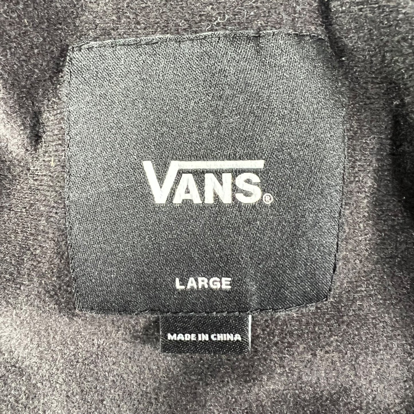 VANS Youth Torrey Black Snap Button Windbreaker Nylon Coach Jacket (Youth Large)