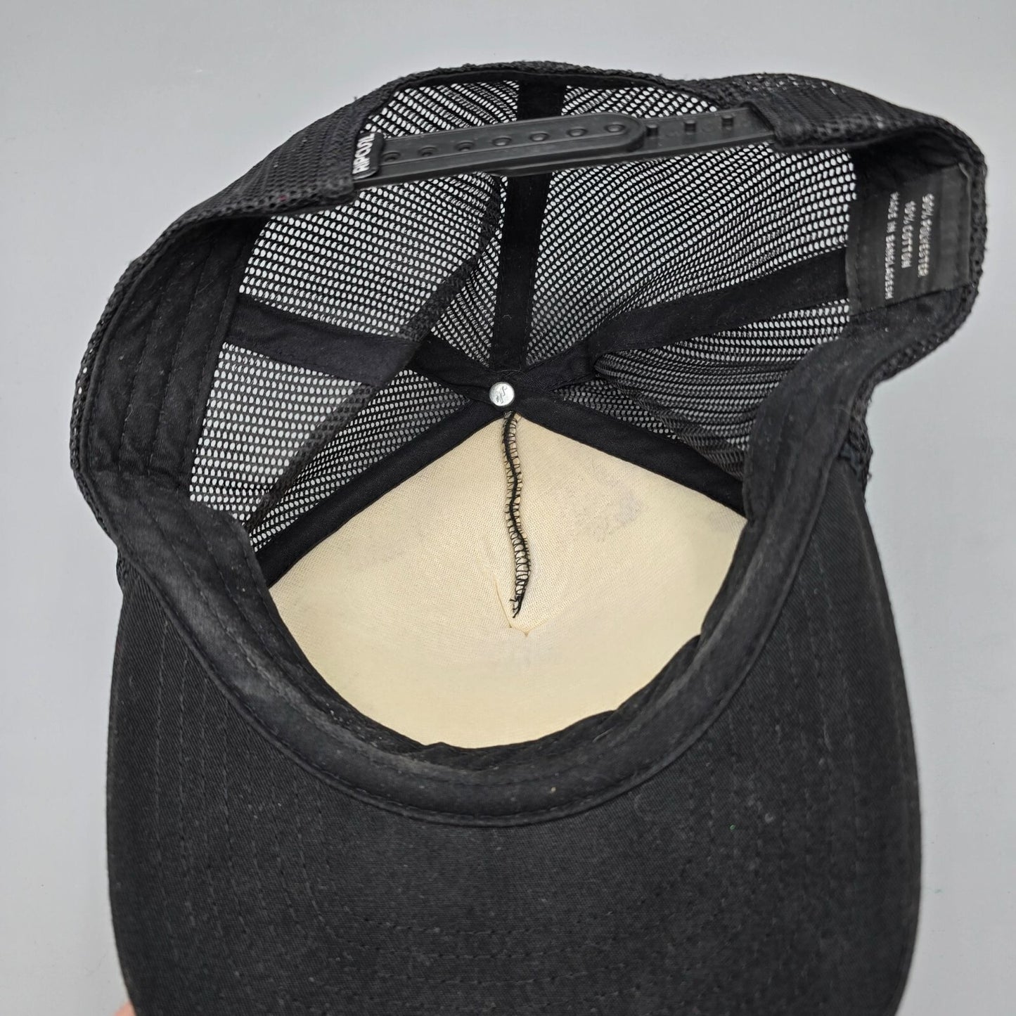 Rip Curl Rainbow Logo Black Snapback 100% Mesh Adjustable Cap Trucker Hat
