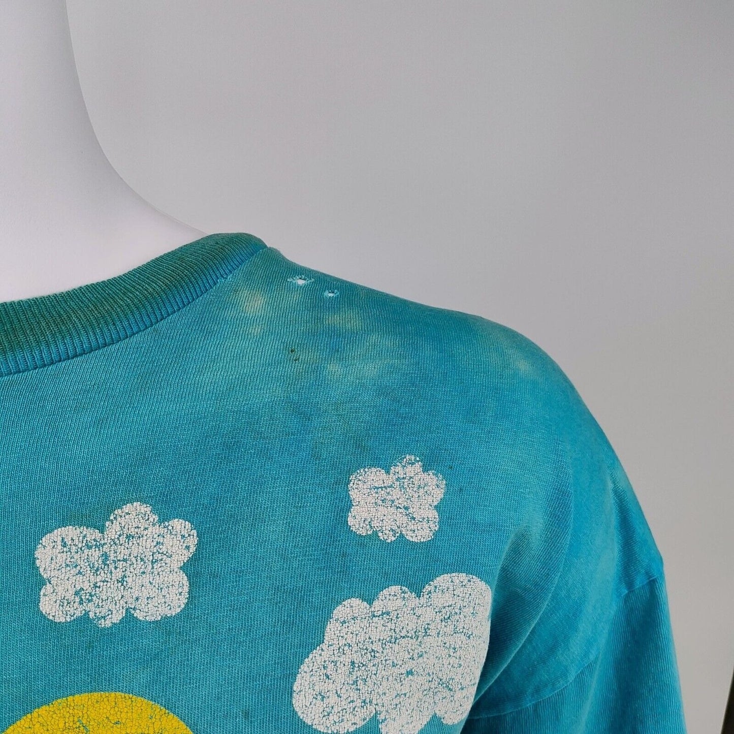 Vintage Liquid Blue Ben & Jerrys Euphoria All Over Print T-Shirt (XXL) *Thrashed