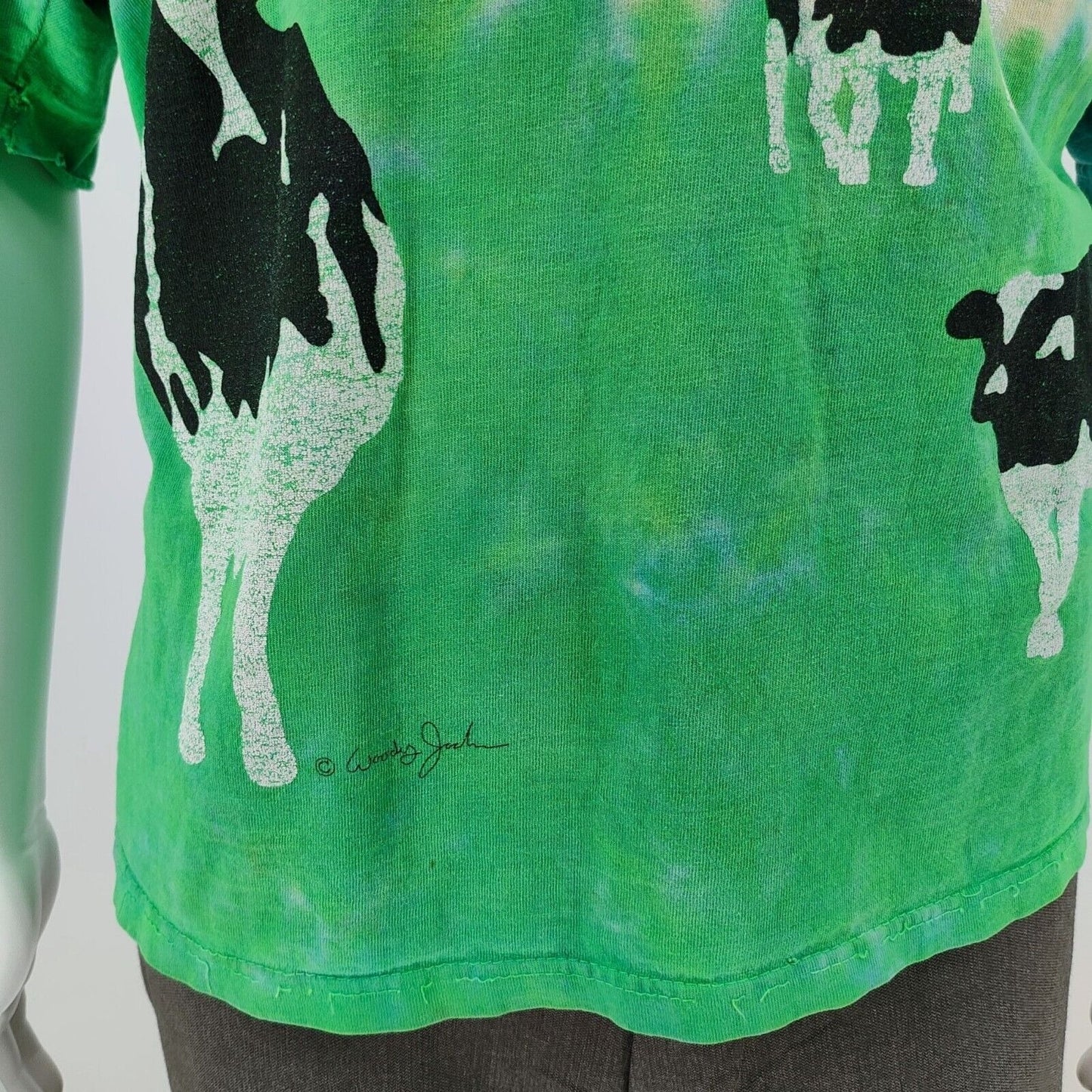 Vintage Liquid Blue Ben & Jerrys Euphoria All Over Print T-Shirt (XXL) *Thrashed