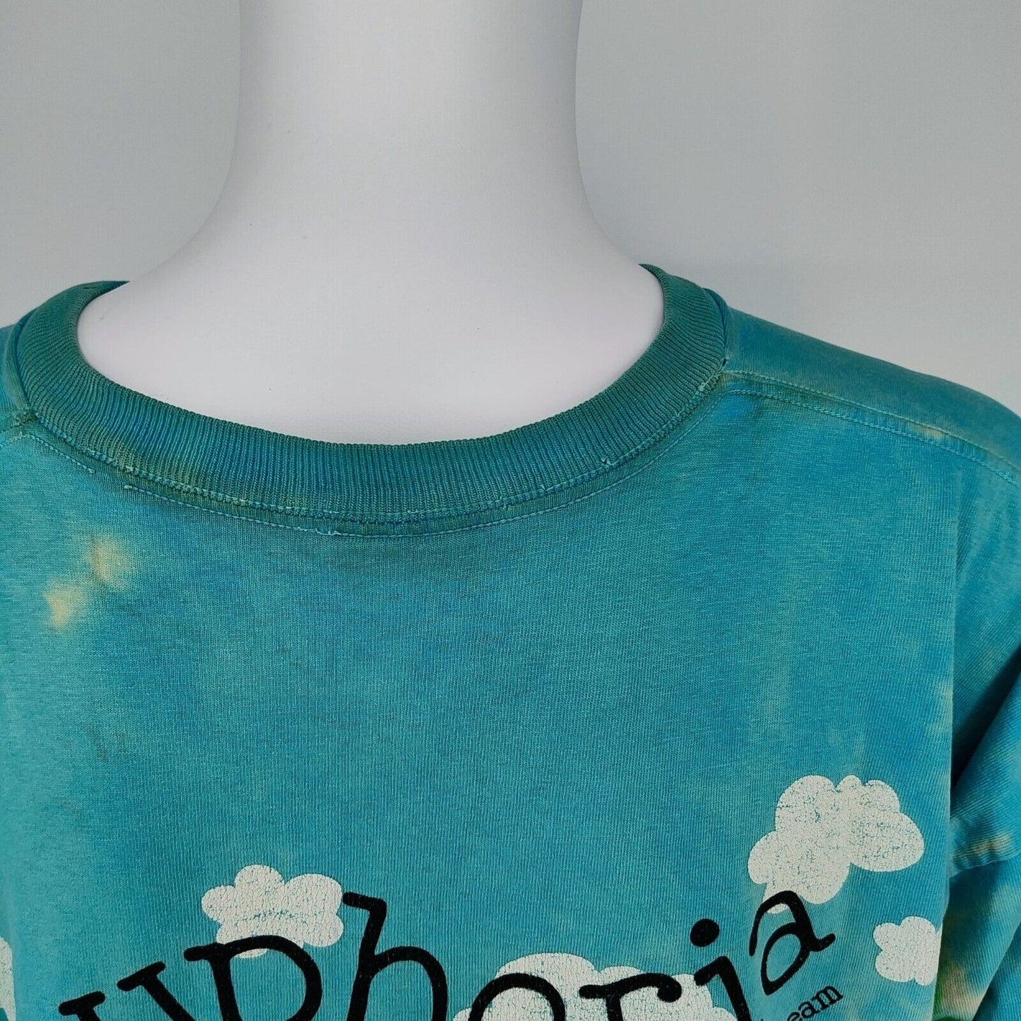 Vintage Liquid Blue Ben & Jerrys Euphoria All Over Print T-Shirt (XXL) *Thrashed