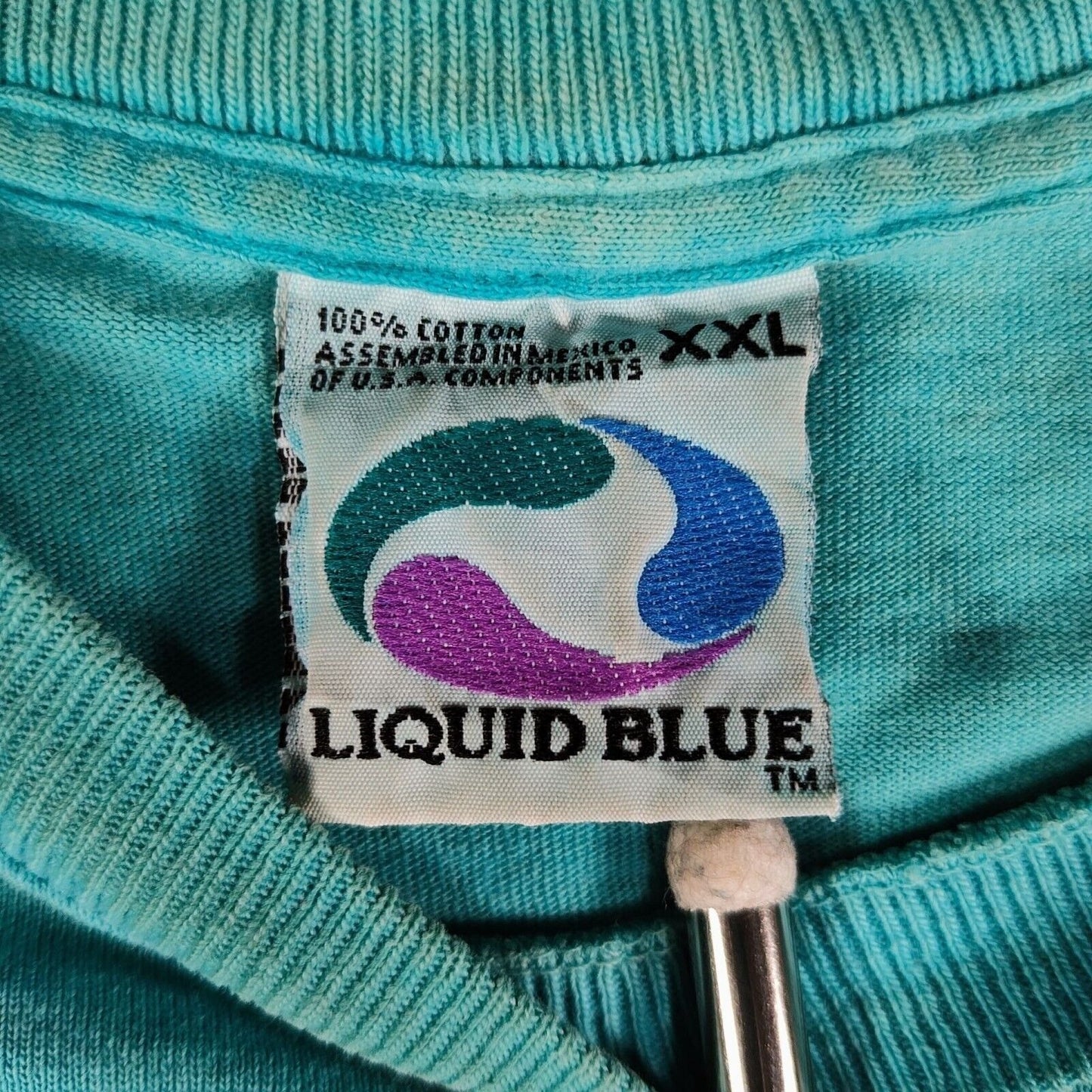 Vintage Liquid Blue Ben & Jerrys Euphoria All Over Print T-Shirt (XXL) *Thrashed