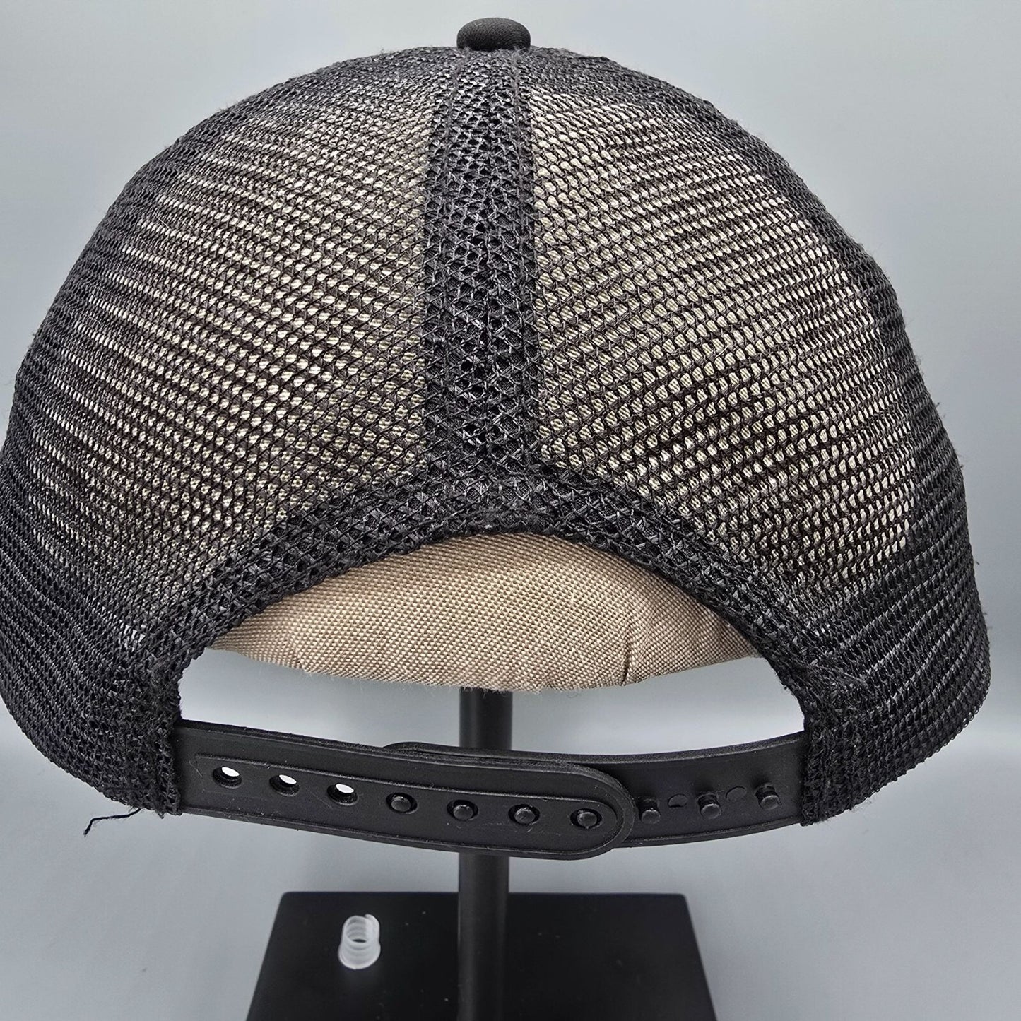 Black & Gold Embroidered Logo Adjustable Snapback Mesh Back Big X Trucker Hat