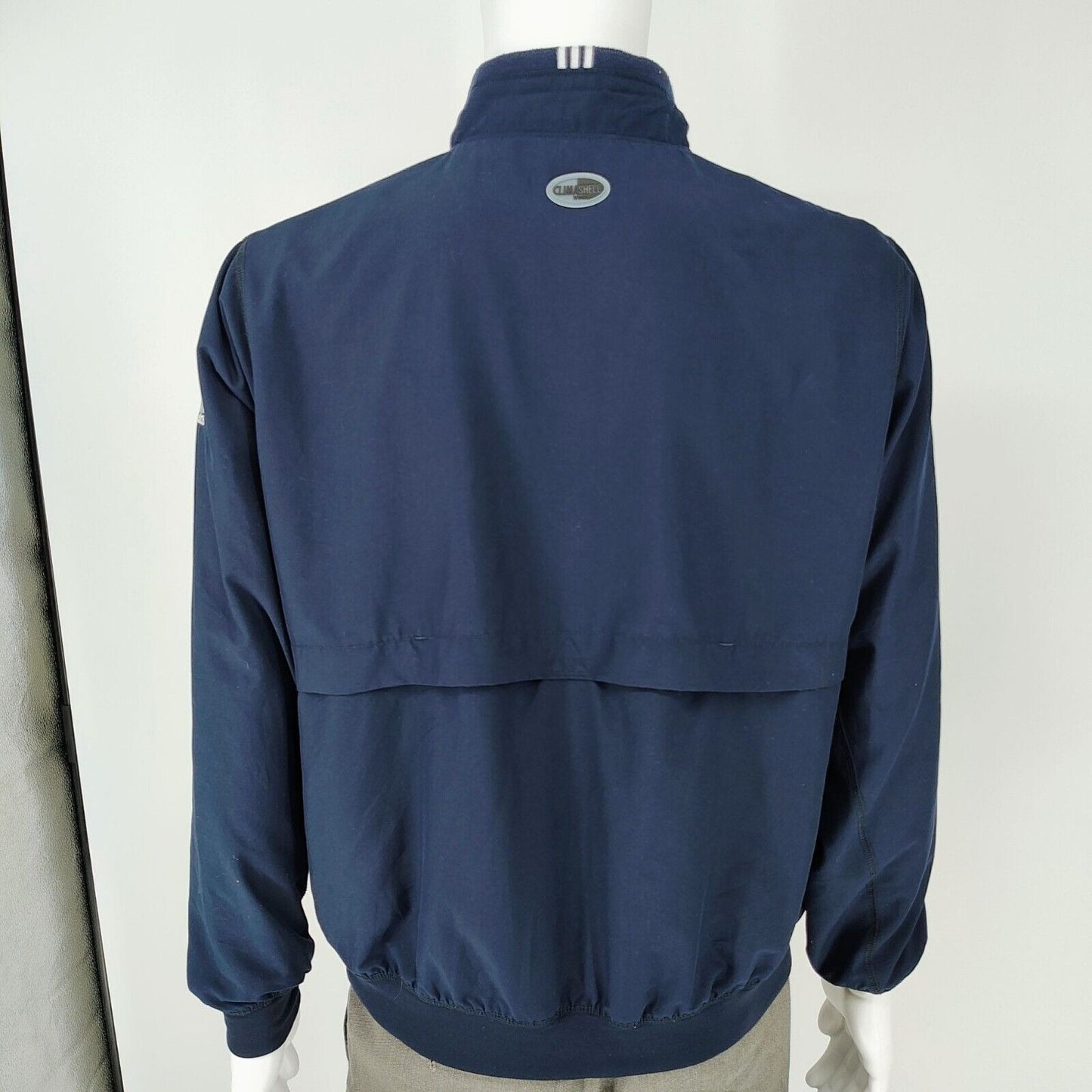 Vintage Y2K 2001 Adidas Navy Blue Climashell Wind Windbreaker Golf Jacket (L)