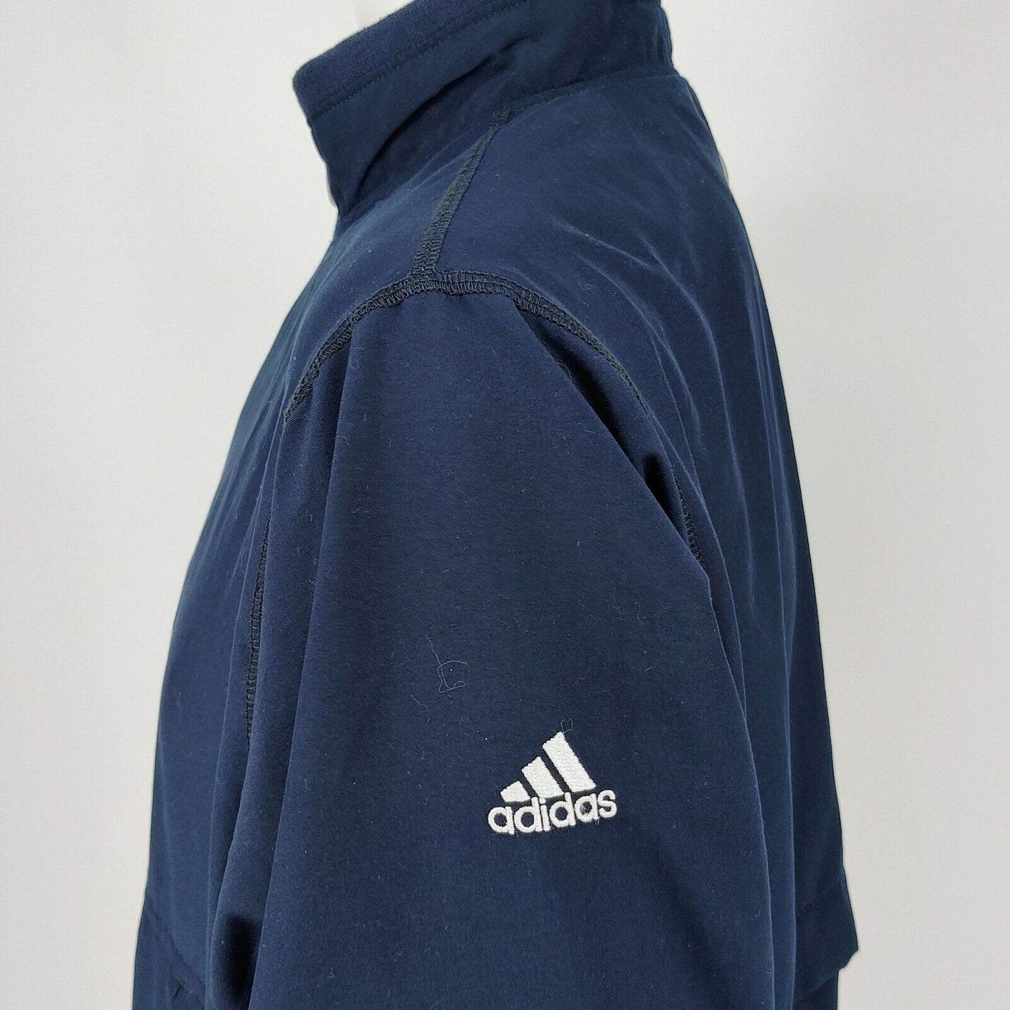 Vintage Y2K 2001 Adidas Navy Blue Climashell Wind Windbreaker Golf Jacket (L)