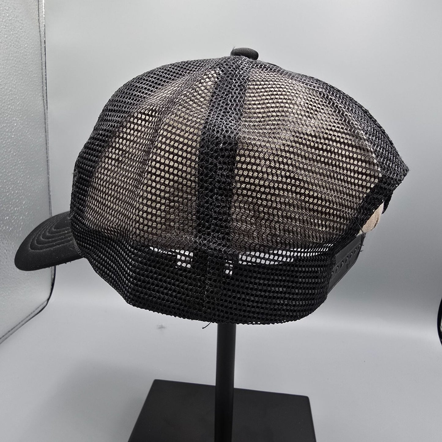 Mushroomsupplies.com Est. 2021 Black Embroidered Patch Mesh Snapback Trucker Hat