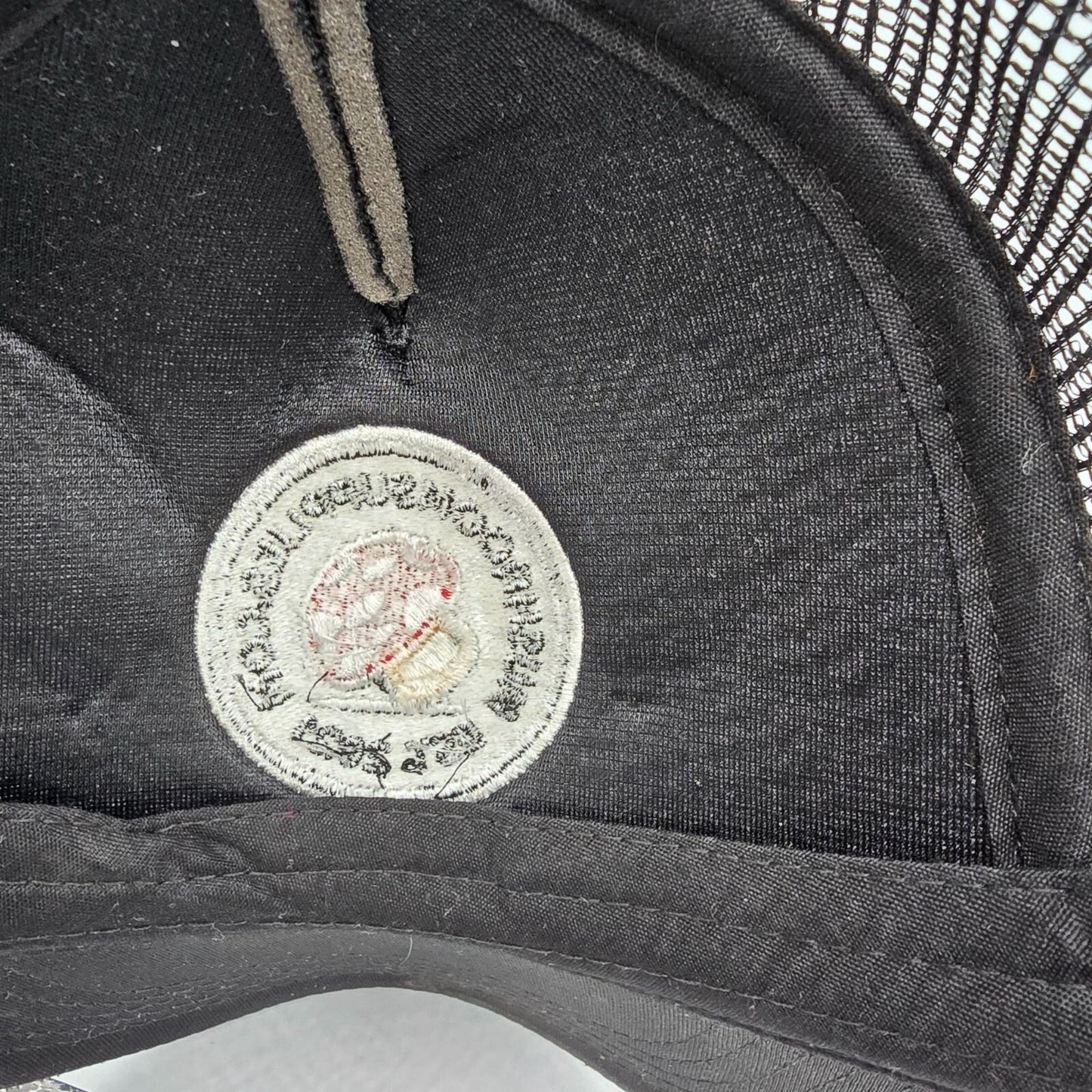 Mushroomsupplies.com Est. 2021 Black Embroidered Patch Mesh Snapback Trucker Hat