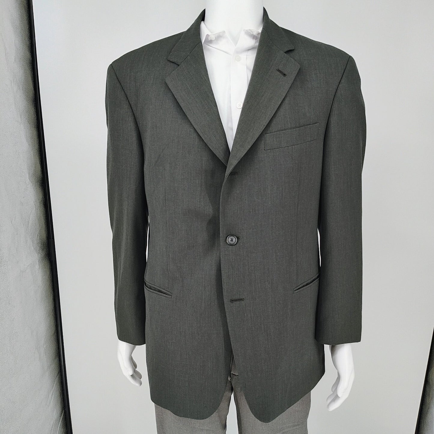 Boss Hugo Boss Green/Gray Einstein/Sigma Guabello Super 110s Suit Jacket (40S)