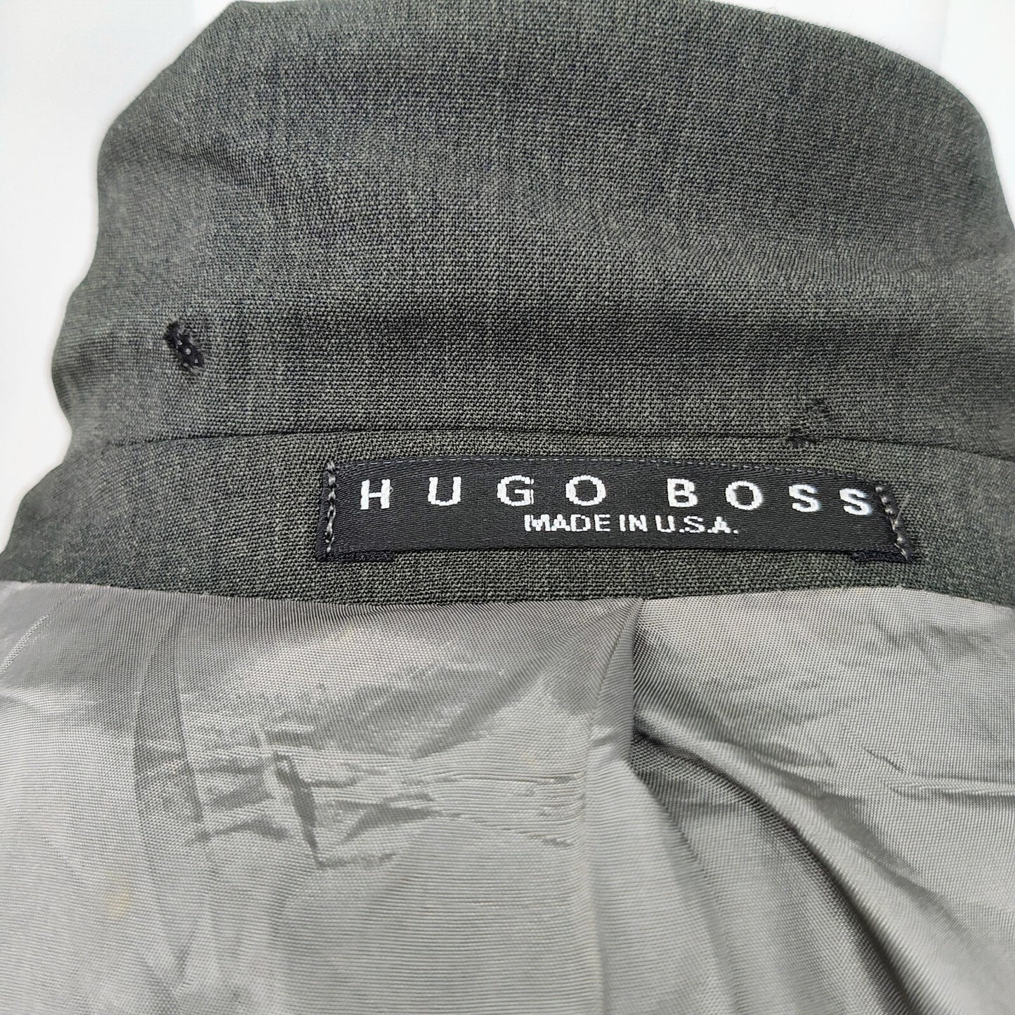 Boss Hugo Boss Green/Gray Einstein/Sigma Guabello Super 110s Suit Jacket (40S)