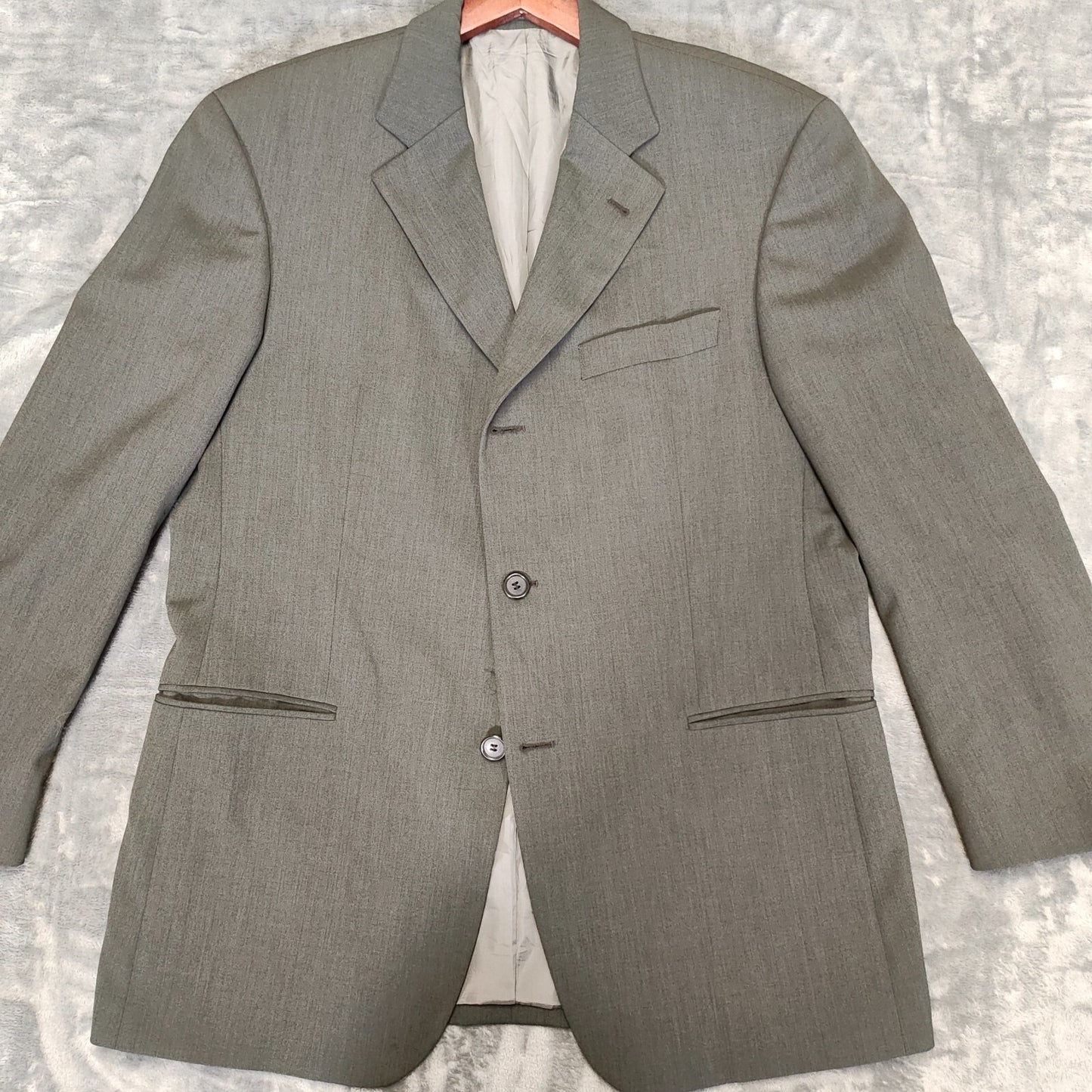 Boss Hugo Boss Green/Gray Einstein/Sigma Guabello Super 110s Suit Jacket (40S)