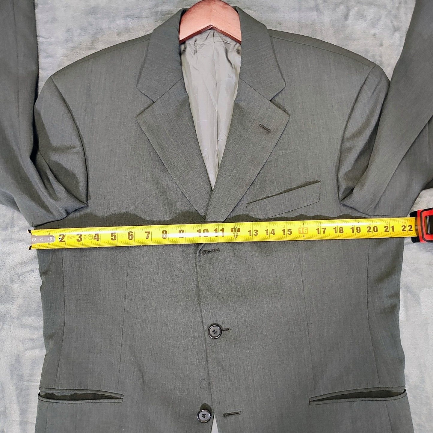 Boss Hugo Boss Green/Gray Einstein/Sigma Guabello Super 110s Suit Jacket (40S)