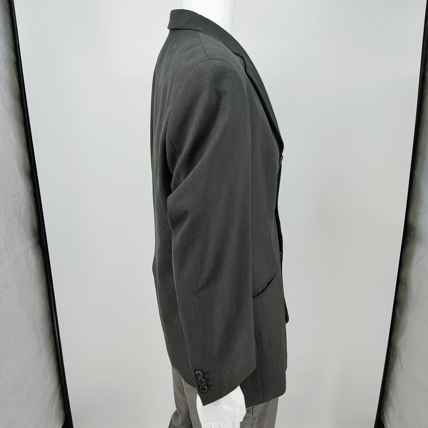 Boss Hugo Boss Green/Gray Einstein/Sigma Guabello Super 110s Suit Jacket (40S)