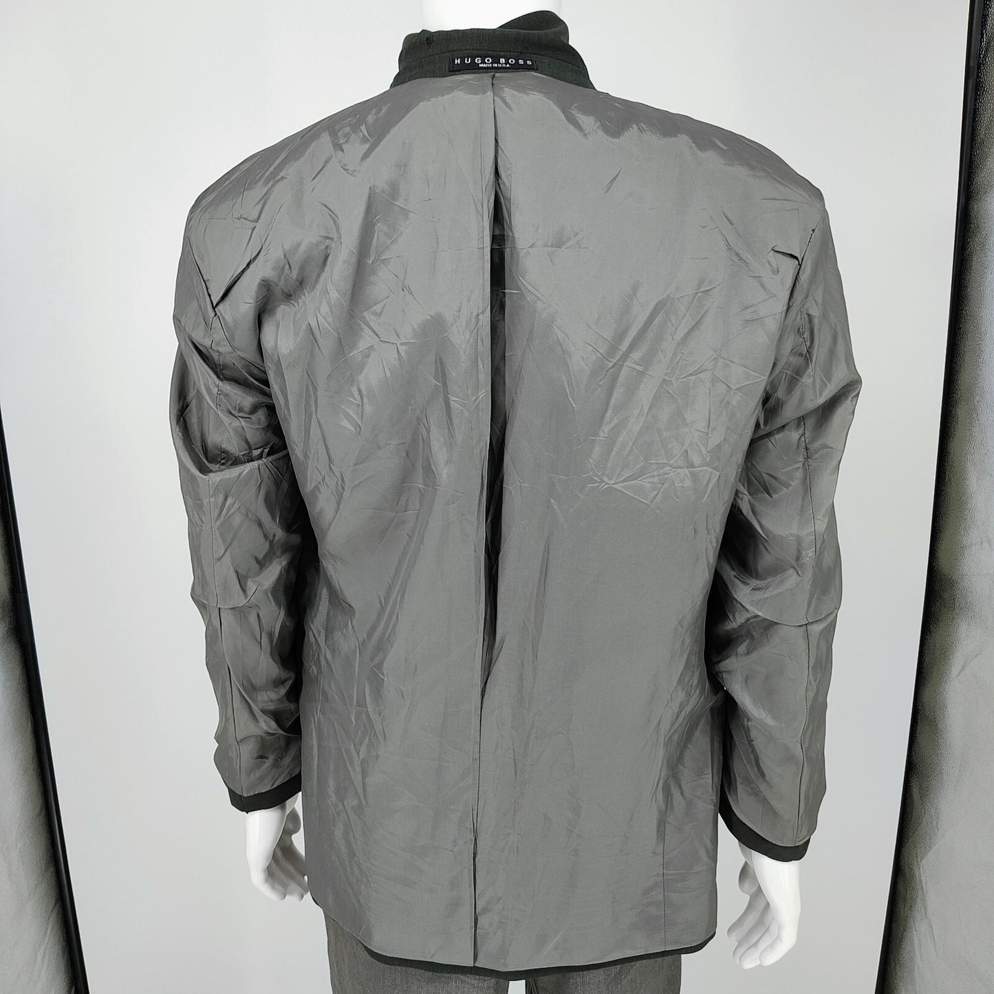 Boss Hugo Boss Green/Gray Einstein/Sigma Guabello Super 110s Suit Jacket (40S)