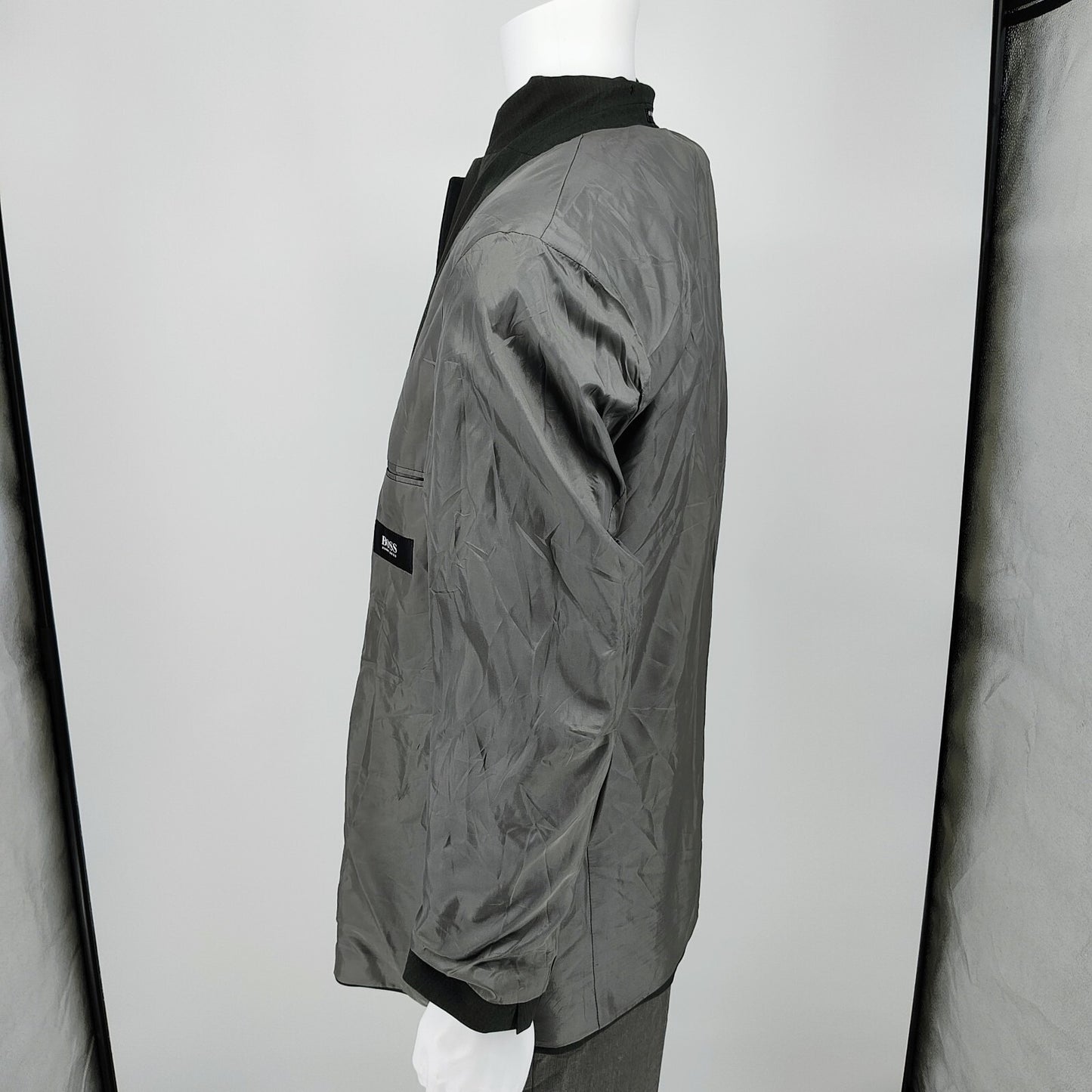 Boss Hugo Boss Green/Gray Einstein/Sigma Guabello Super 110s Suit Jacket (40S)