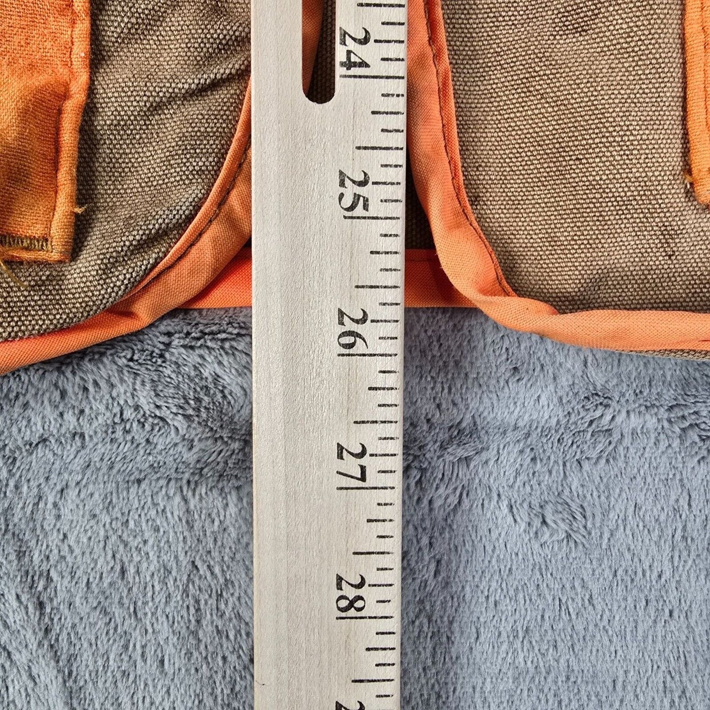 Distressed Vintage 1970s Sport-Bilt Orange and Brown Canvas Hunting Vest (L)