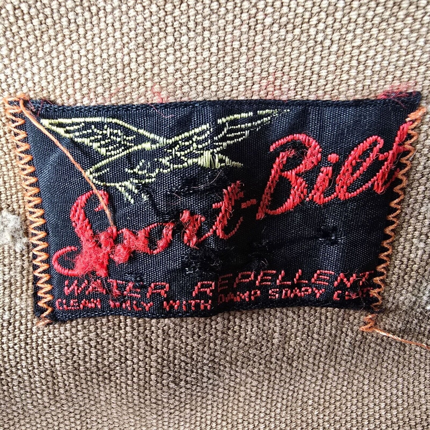 Distressed Vintage 1970s Sport-Bilt Orange and Brown Canvas Hunting Vest (L)
