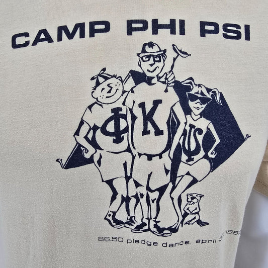 Vintage 1983 Phi Kappa Psi Camp Phi Psi Pledge Dance Single Stitch T-Shirt (M)