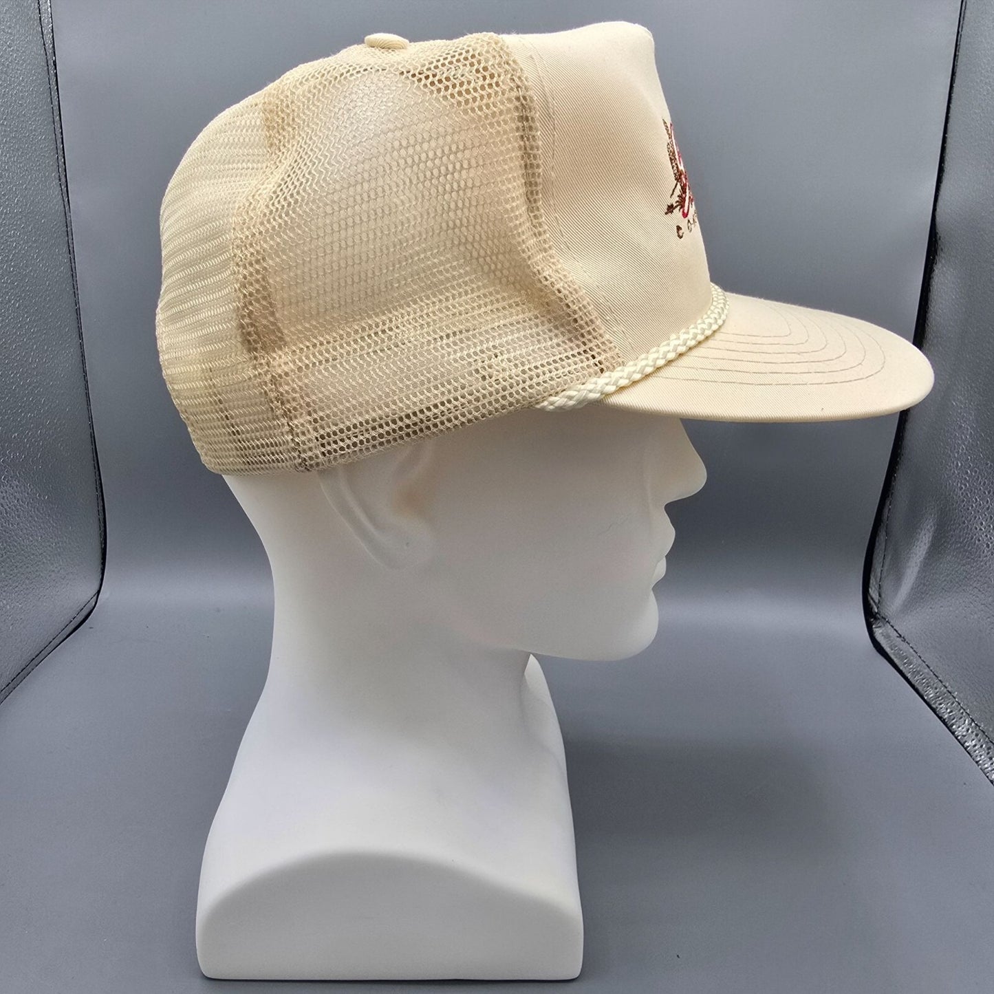 VTG Superstition Contracting Arizona Five-Panel Twill Front Beige Trucker Hat