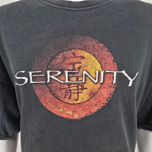 Vintage 2000s M&O Knits HeavyWeight Serenity Firefly Movie T-Shirt (XXL) *Flaws