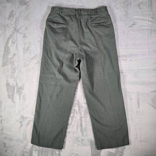 Vintage 1965 U.S. Army Vietnam Man's Wool Serge AG 44 Green Trousers (32x28)