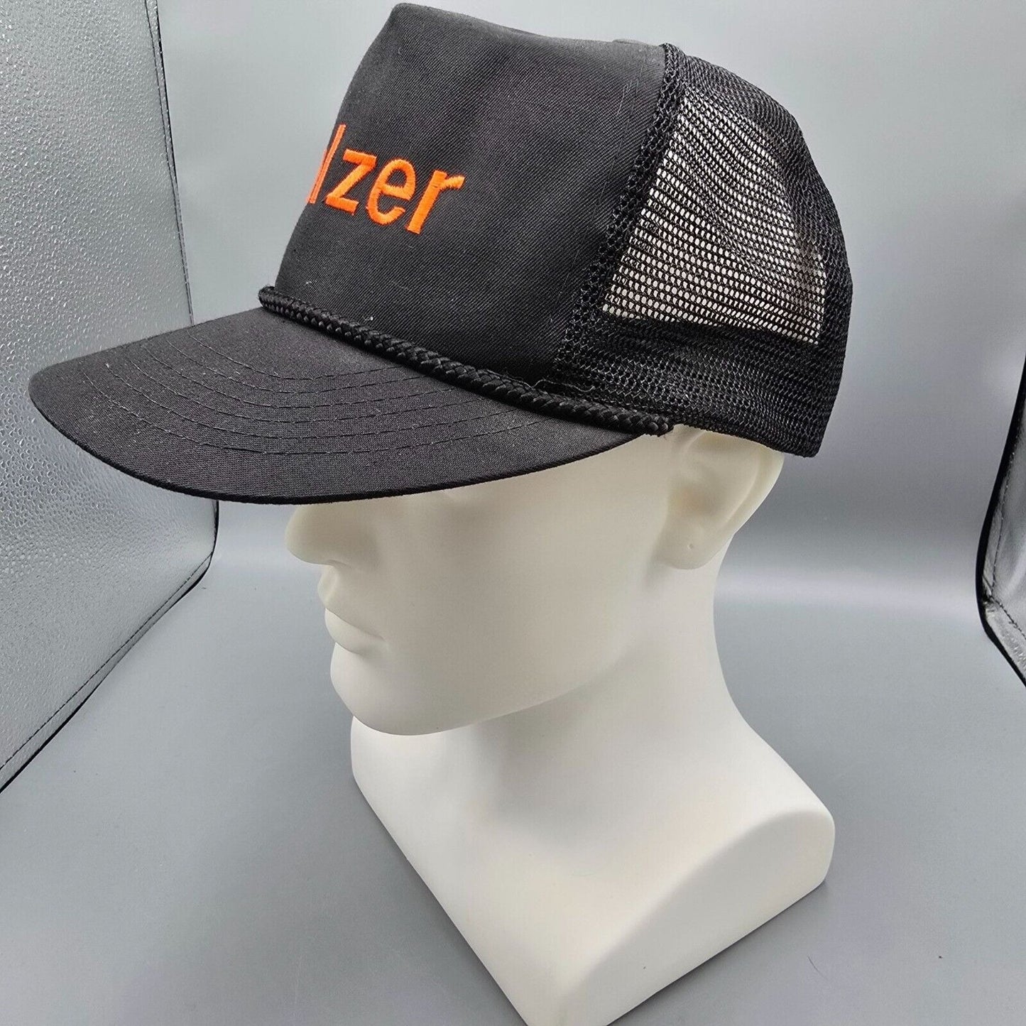Vintage Balzer Embroidered Logo Black Youth Size Players Five Panel Hat