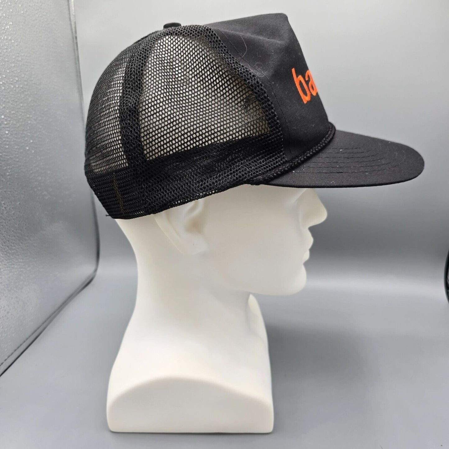 Vintage Balzer Embroidered Logo Black Youth Size Players Five Panel Hat