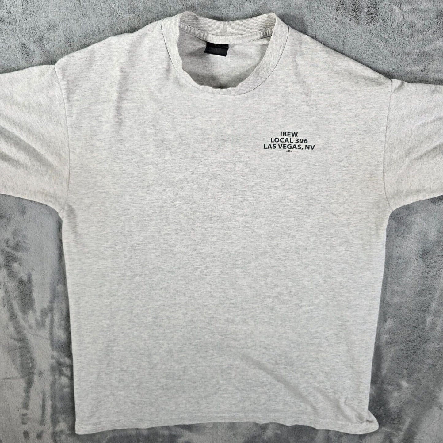 Vintage IBEW Local 396 Las Vegas, NV Bikini Top Girl Lineman T-Shirt (Large)