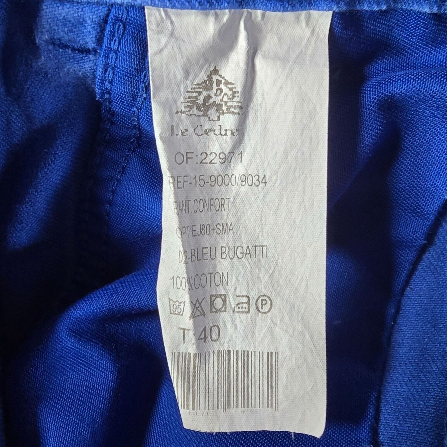 Vintage Y2K Workwear Distressed Le Cedre Unisex Blue Bugatti Twill Pants (29x28)