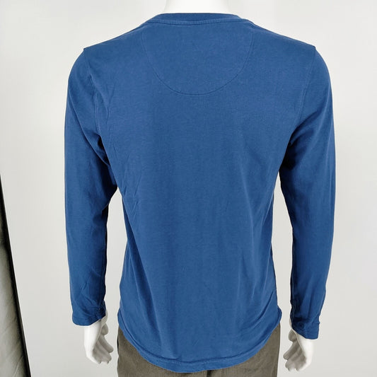 Sonoma Goods For Life Mens Blue Heather Cotton/Poly Long Sleeve Pajama Top (S)