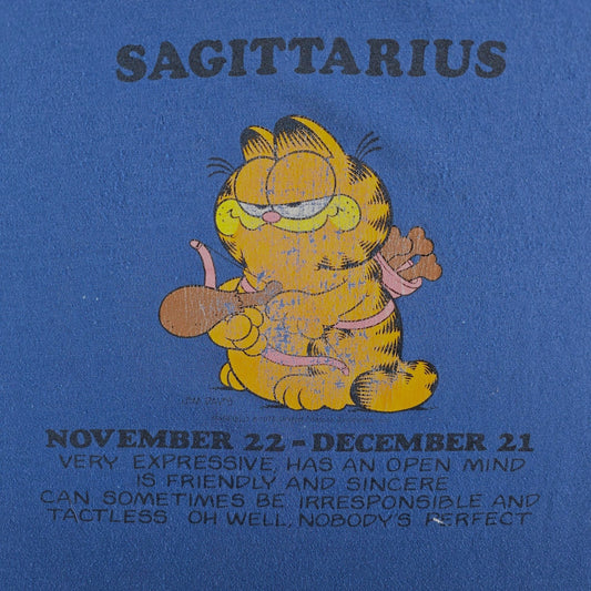 Vintage 1980s Flirts by Donnkenny Garfield Sagitarius Zodiac Sleep Shirt (OS)