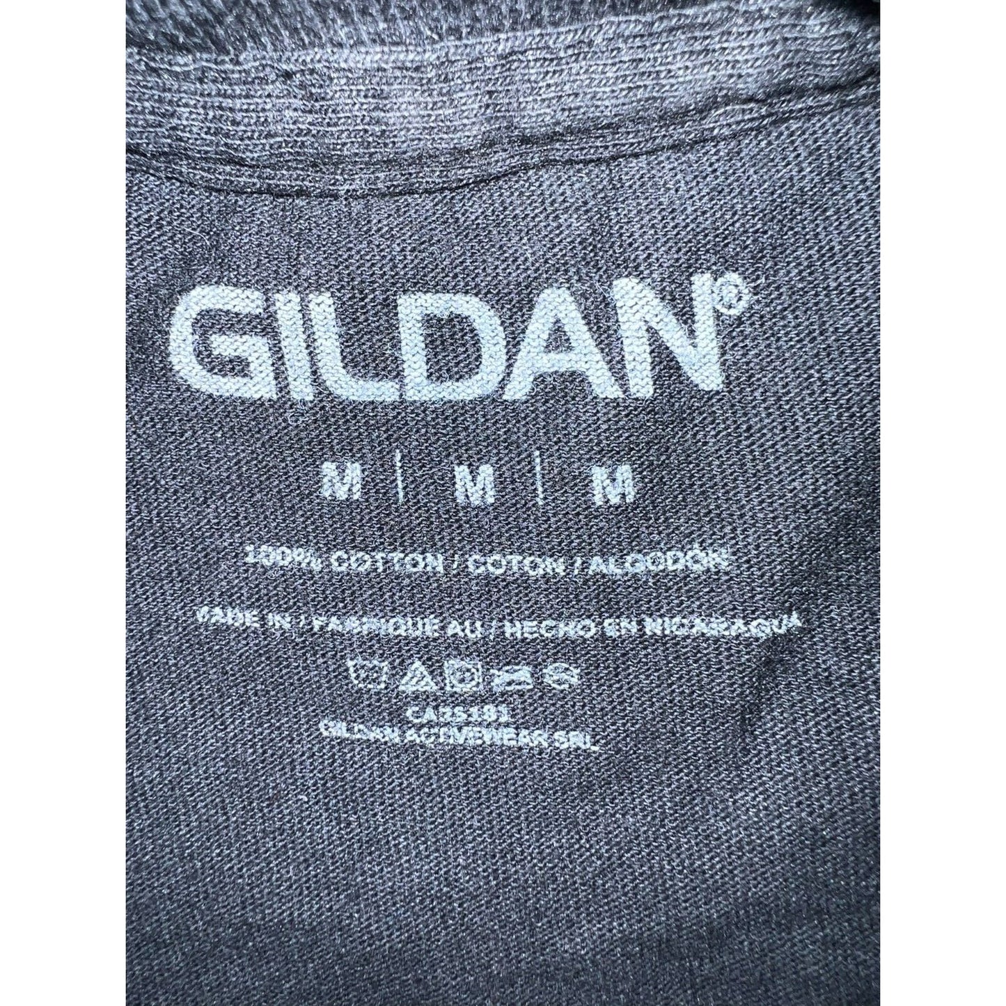 Gildan "I Love Lady Rain" Heart Graphic/Emoji Black Cotton T-Shirt (Medium)