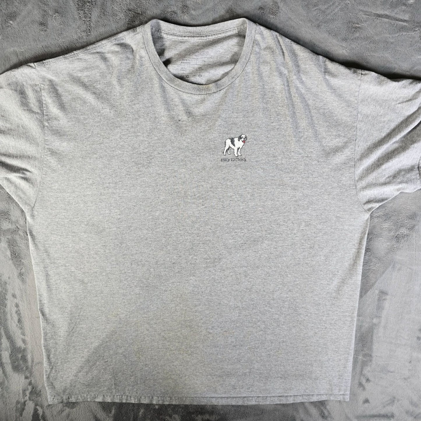 Distressed/Yellowed Big Dogs "Land of the Free Home of the Big" T-Shirt (3XL)
