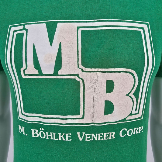 Vintage 1980s M. Bohlke Veneer Corp. Hamilton Soccer #8 Jersey T-Shirt (S)