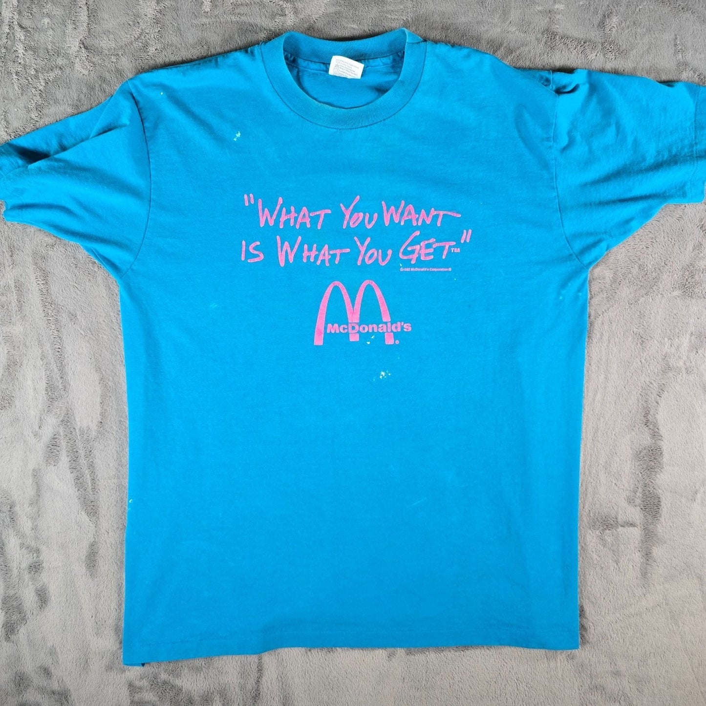 Vintage Early 1990s McDonalds "What You Want is What You Get" Promo T-Shirt (XL)