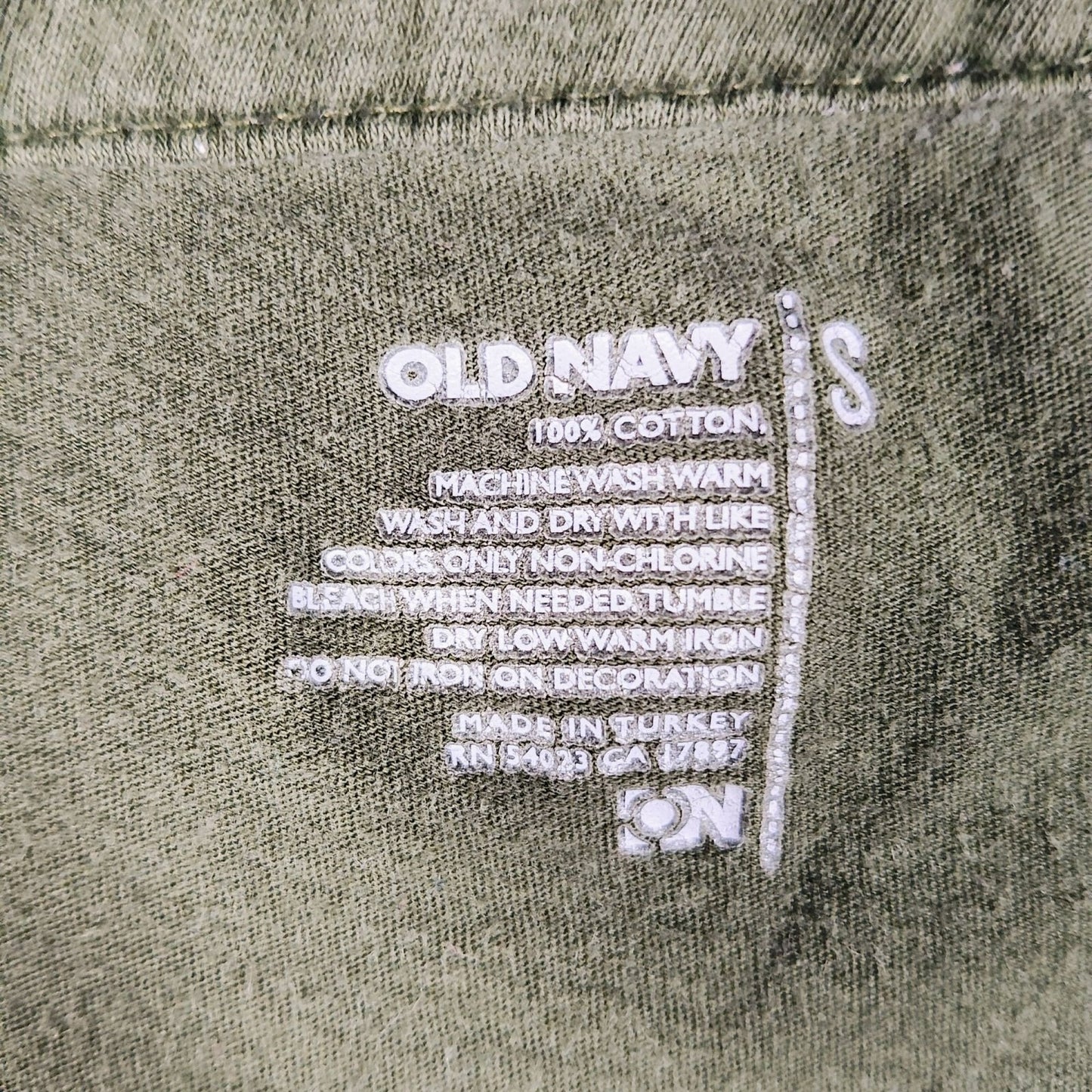 Old Navy Women's Army Green V-Neck Collared Cotton Shirt With Pockets (Small)
