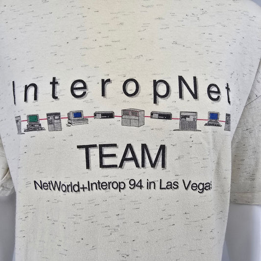 Vintage 1994 Networld+Interop Las Vegas Tech/Networking Trade Show T-Shirt (XXL)