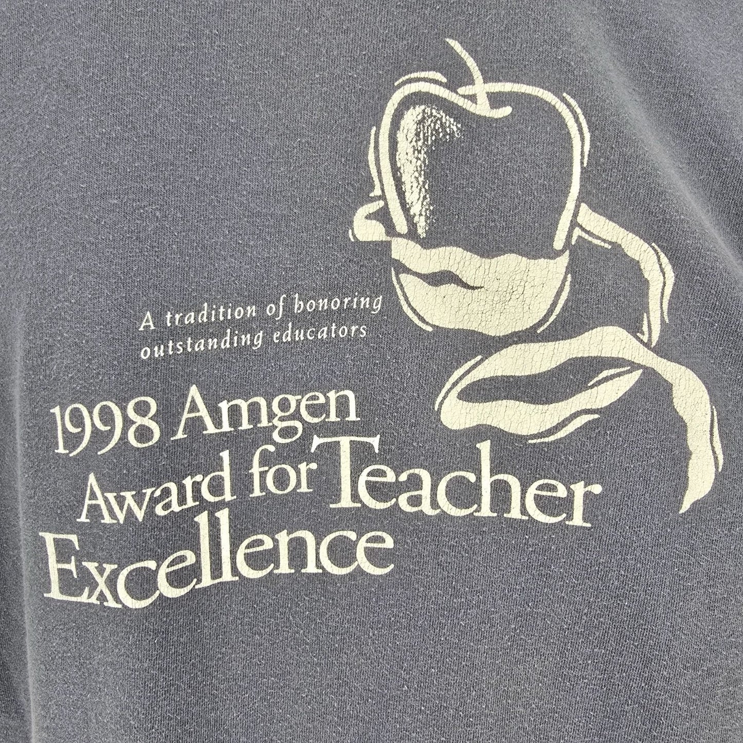 Vintage 1990s Anvil 1998 Amgen Award for Teacher Excellence T-Shirt (L)