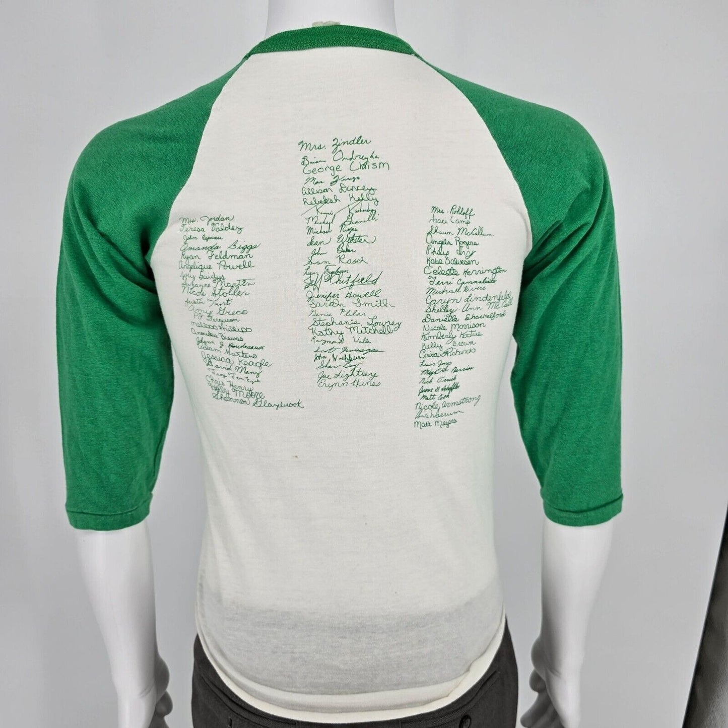 Vintage 1980s Greentree Class Of 89 Raglan 3/4 Sleeve Baseball Tee T-Shirt (S)