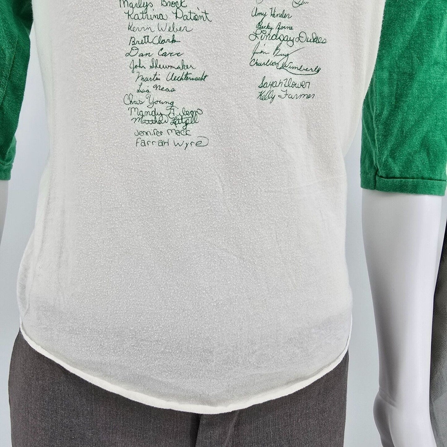 Vintage 1980s Greentree Class Of 89 Raglan 3/4 Sleeve Baseball Tee T-Shirt (S)