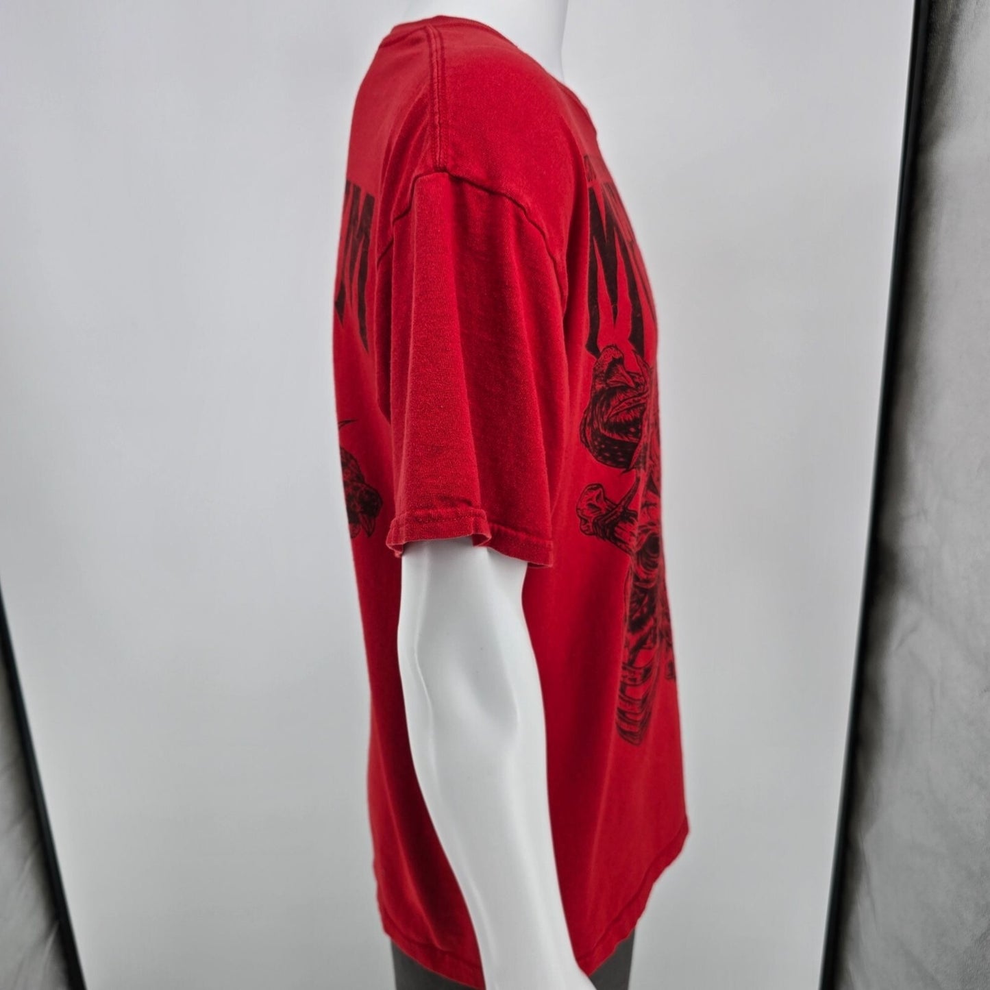 2011 Rockstar Energy Drink Mayhem Festival Heavy Metal Red T-Shirt (L) *FLAW