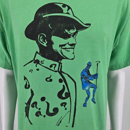 Vintage 1990s DC Comics Batman Forever Jim Carrey The Riddler T-Shirt (XL)
