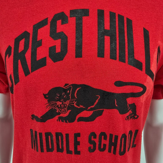Vintage 1980s Screen Stars Crest Hills Middle School Cincinnati T-Shirt (M/L)