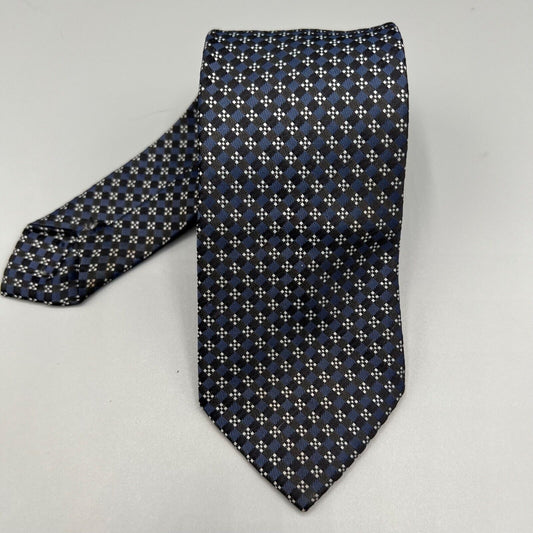 Vintage 1960s Haband's 100% Dacron Polyester Geometric Pattern Skinny Tie