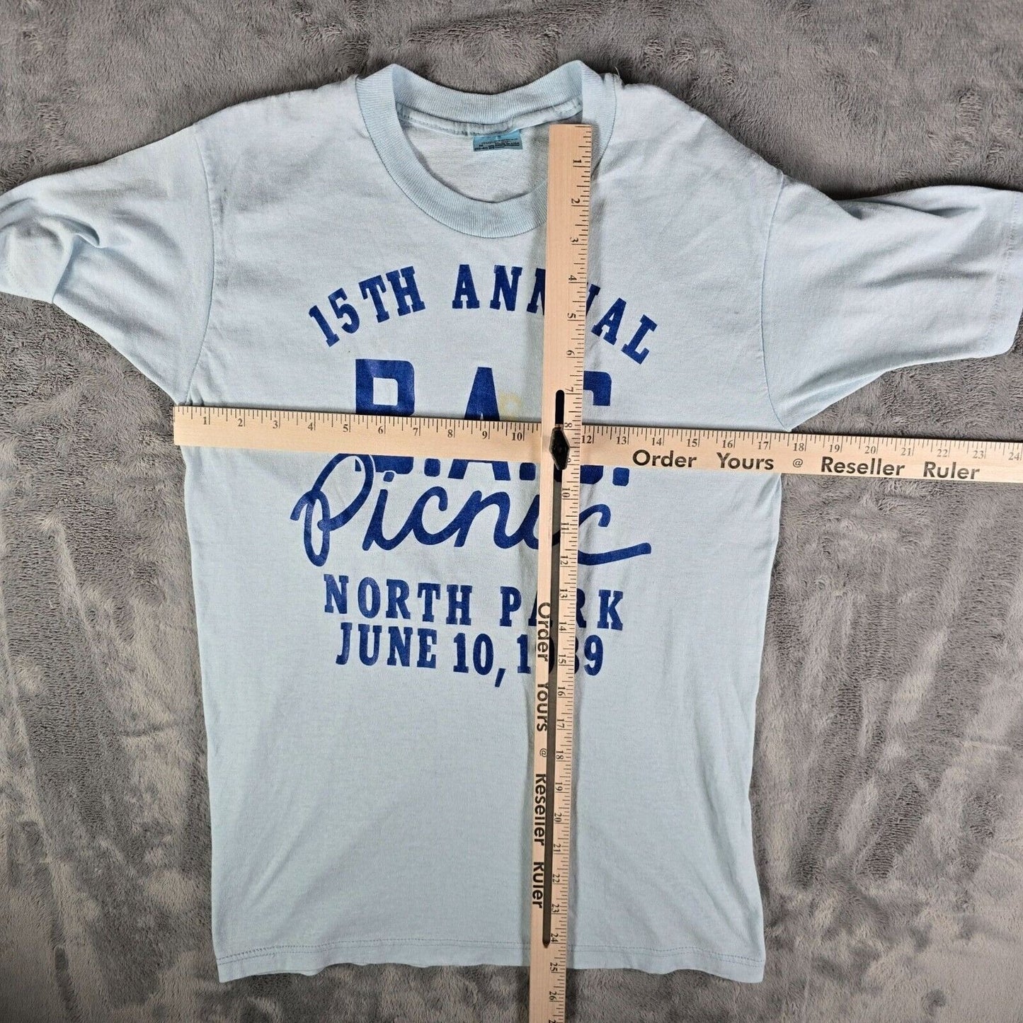 Vintage 1989 15th Annual B.A.C. Picnic North Park June 10, 1989 T-Shirt (XS/S)
