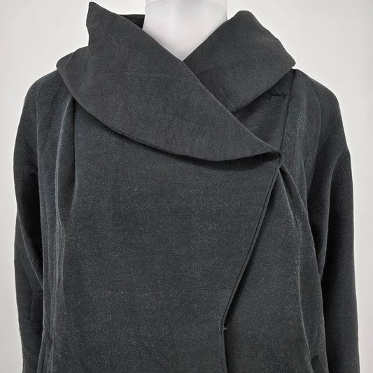 Vintage 1960s Malco Modes of California Women's Black Mod Coat (L) *Flaw